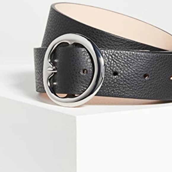 B-Low the Belt Baby Bell Bottom Black Silver Leather Belt Size XS - Picture 2 of 9